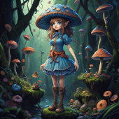 Mushroom Gypsy woman v4 tissue paper Seidenpapier