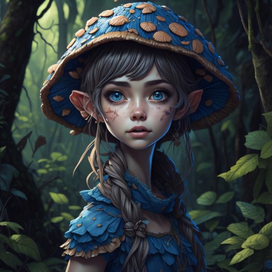 Mushroom Gypsy woman v8 tissue paper Seidenpapier