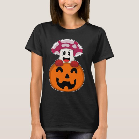 Mushroom Halloween Pumpkin T-Shirt (Vorderseite)
