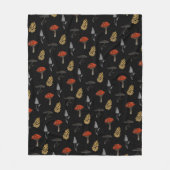 Mushroom Harvest Blanket - Fleece Schwarz (Vorderseite)