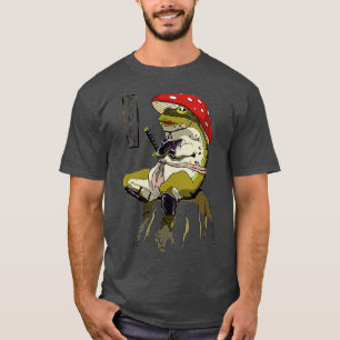 Mushroom Hat Samurai Frog Vintager japanischer Kri T-Shirt