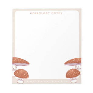 Mushroom Herbology Notepad Notizblock