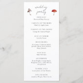 Mushroom-Hochzeitsfeierprogramm Programm (Rückseite)