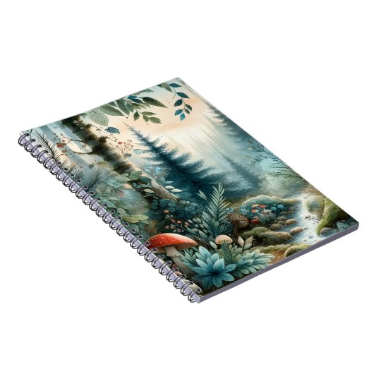 Mushroom Hollow Nature Forest Creek Notizblock (Rechte Seite)