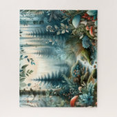Mushroom Hollow Nature Forest Creek Puzzle (Vertikal)