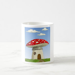 Mushroom House Coffee Tasse