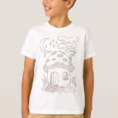 Mushroom House Cotattcore Ästhetische Pilze Mycolo T-Shirt (Vorderseite)