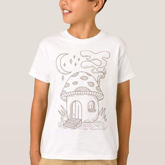 Mushroom House Cotattcore Ästhetische Pilze Mycolo T-Shirt (Vorderseite)