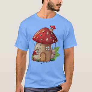 Mushroom House Cotattcore Fairy Garden T-Shirt