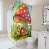 Mushroom House Duschvorhang (Beispiel)