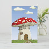 Mushroom House Einladung (Stehend Vorderseite)