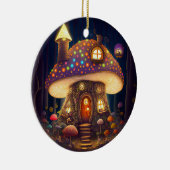 Mushroom House Fantasy Art Keramik Ornament (Rechts)