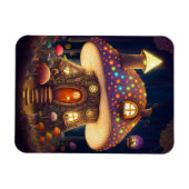 Mushroom House Fantasy Art Magnet (Horizontal)