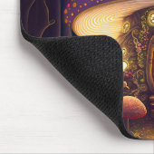 Mushroom House Fantasy Art Mousepad (Ecke)