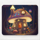 Mushroom House Fantasy Art Mousepad (Vorne)
