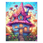 Mushroom House Fantasy Art Poster (Vorne)