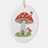Mushroom House Keramik Ornament (Rechts)