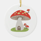 Mushroom House Keramik Ornament (Vorne)