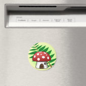 Mushroom House Magnet (In Situ (Geschirrspüler))