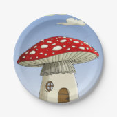 Mushroom House Pappteller (Vorderseite)