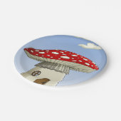Mushroom House Pappteller (Schrägansicht)