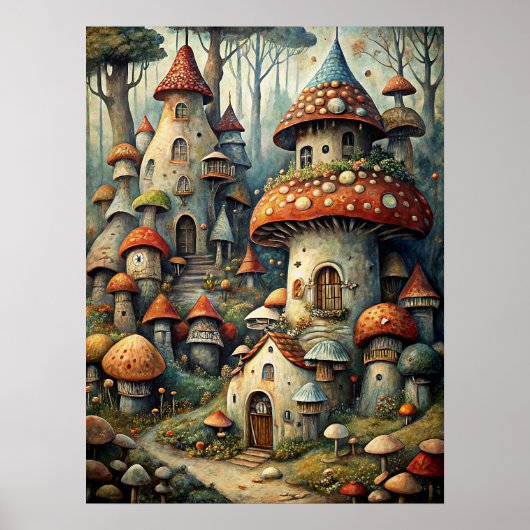 Mushroom House Poster (Vorne)