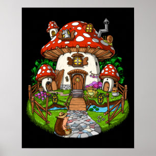 Mushroom House Poster
