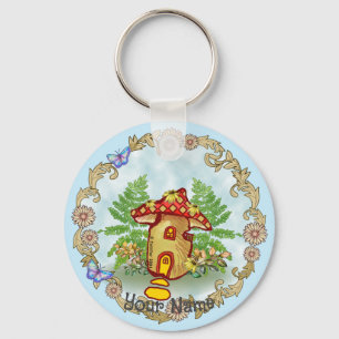 Mushroom House Schlüsselanhänger