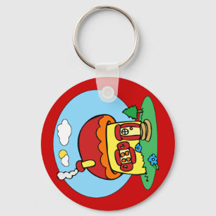 Mushroom House Schlüsselanhänger