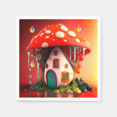 Mushroom House Serviette (Vorderseite)