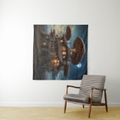 Mushroom House Tapestry Wandteppich (Beispiel (Horizontal))