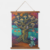 MUSHROOM HOUSE WANDTEPPICH MIT HOLZRAHMEN (Vorderseite)