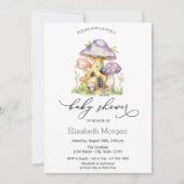 Mushroom Houses Ombre Polka Dots Einladung (Vorderseite)