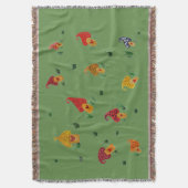 Mushroom houses Throw Blanket Decke (Vorderseite Vertikal)