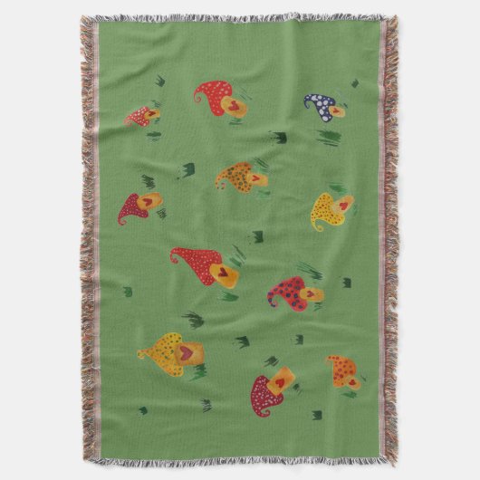 Mushroom houses Throw Blanket Decke (Vorderseite Vertikal)