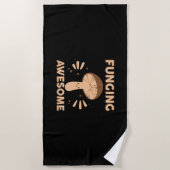 Mushroom Hunter Funginf Awesome Strandtuch (Vorderseite)