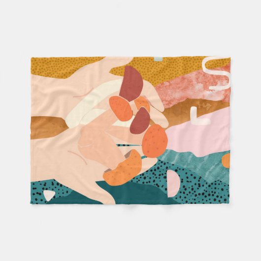 Mushroom Hunter I sammelt Pilze Fleecedecke (Vorderseite (Horizontal))