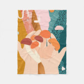 Mushroom Hunter I sammelt Pilze Fleecedecke (Vorderseite)