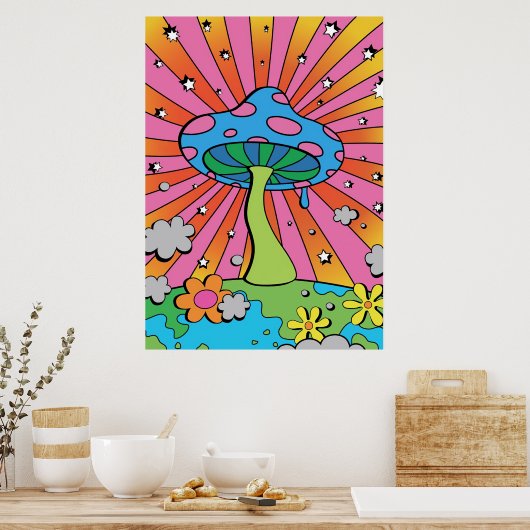 Mushroom Hunter Kidcore Mushroom Poster (Küche)