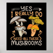Mushroom Hunter Men Fungi Foraging Morels Mushroom Poster (Vorne)