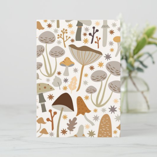 Mushroom Hunter Mitte des Mushroom Dankeskarte (Stehend Vorderseite)