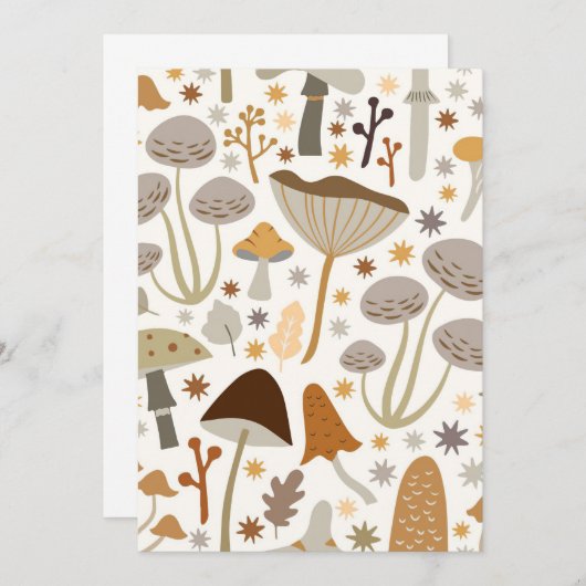 Mushroom Hunter Mitte des Mushroom Dankeskarte (Vorne/Hinten)