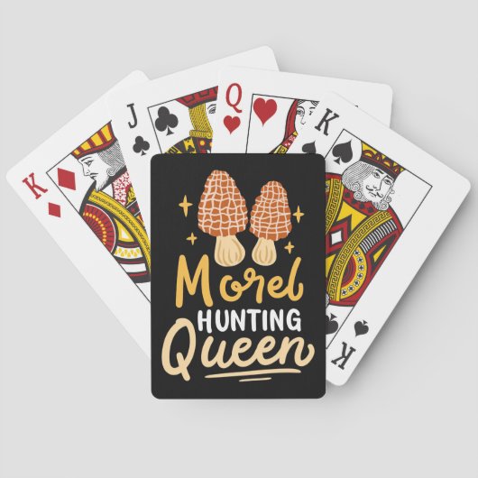 Mushroom Hunter Morel Jagdkönigin Spielkarten (Rückseite)