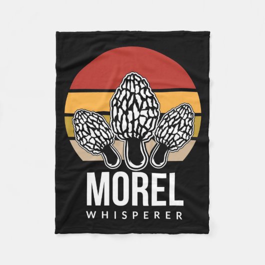 Mushroom Hunter Morel Whisperer Fleecedecke (Vorderseite)