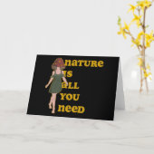 Mushroom Hunter Mushroom Lady Karte (Gelbe Blume)