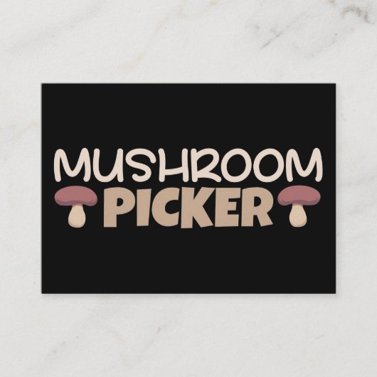 Mushroom Hunter Mushroom Picker Visitenkarte (Vorderseite)