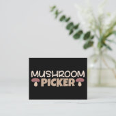 Mushroom Hunter Mushroom Picker Visitenkarte (Stehend Vorderseite)