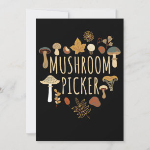 Mushroom Hunter Mushrooms Picker Dankeskarte
