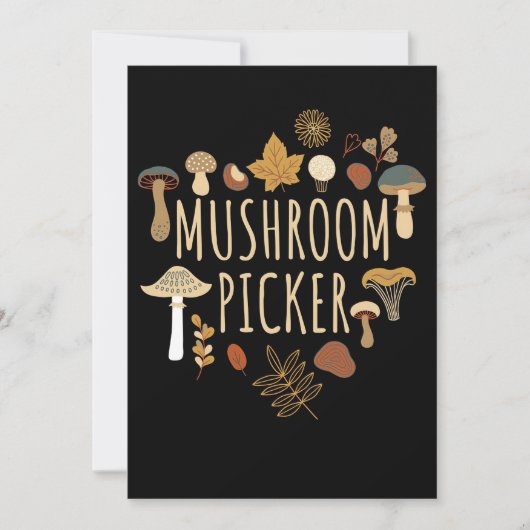 Mushroom Hunter Mushrooms Picker Einladung (Vorderseite)