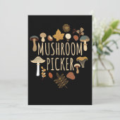 Mushroom Hunter Mushrooms Picker Einladung (Stehend Vorderseite)